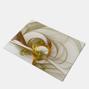 Modern Abstract Precious Metal Colors Fractal Doormat
