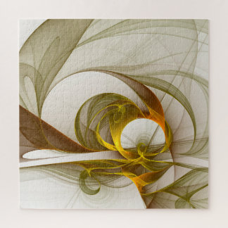 Modern Abstract Precious Metal Colors Fractal Jigsaw Puzzle