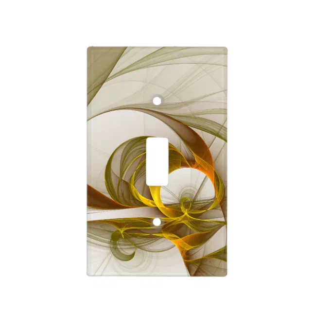 Modern Abstract Precious Metal Colors Fractal Light Switch Cover | Zazzle