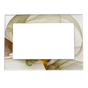 Modern Abstract Precious Metal Colors Fractal Magnetic Frame