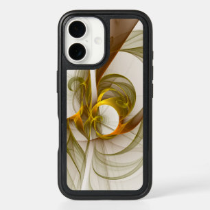Modern Abstract Precious Metal Colors Fractal iPhone 16 Case
