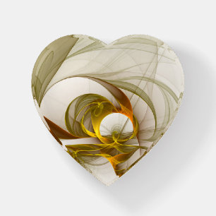 Modern Abstract Precious Metal Colors Fractal Paperweight