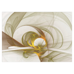 Modern Abstract Precious Metal Colors Fractal Tablecloth