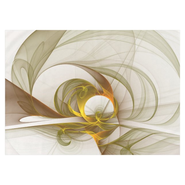Modern Abstract Precious Metal Colors Fractal Tablecloth (Front (Horizontal))