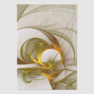Modern Abstract Precious Metal Colors Fractal Tissue Paper