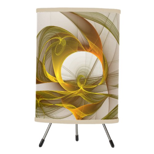 Modern Abstract Precious Metal Colors Fractal Tripod Lamp