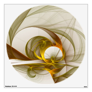 Modern Abstract Precious Metal Colors Fractal Wall Decal
