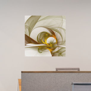 Modern Abstract Precious Metal Colors Fractal Wall Decal