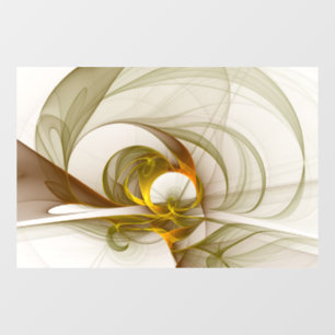 Modern Abstract Precious Metal Colors Fractal Window Cling