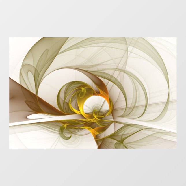 Modern Abstract Precious Metal Colors Fractal Window Cling (Sheet)
