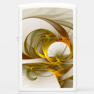 Modern Abstract Precious Metal Colors Fractal Zippo Lighter