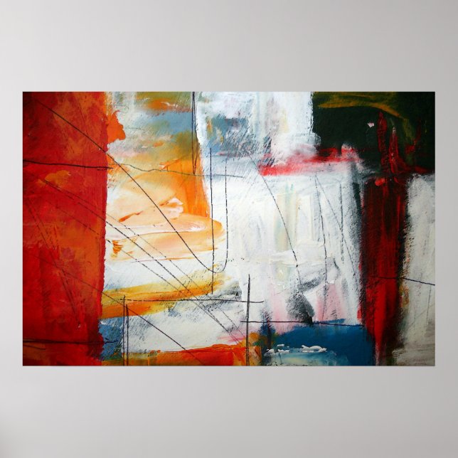 Modern Abstract Print - Abstract Squares Posters (Front)