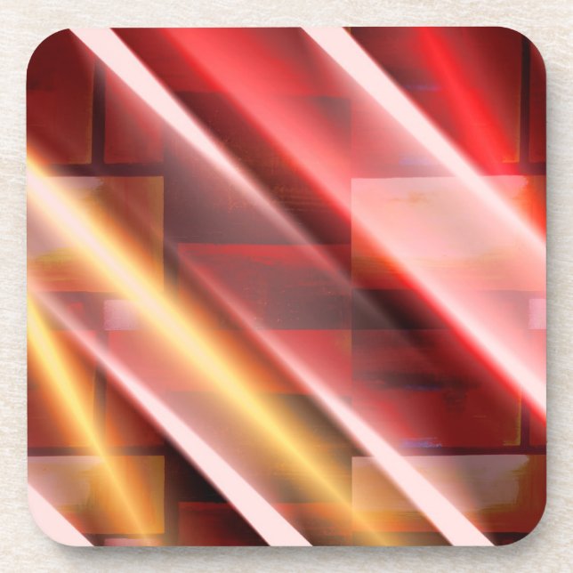 Modern Abstract Print Art Decor Digital Art  Beverage Coaster (Front)