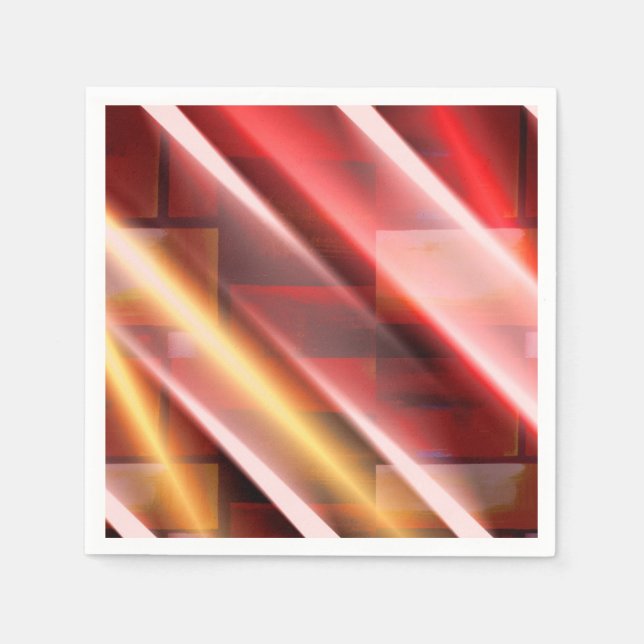 Modern Abstract Print Art Decor Digital Art Napkins (Front)