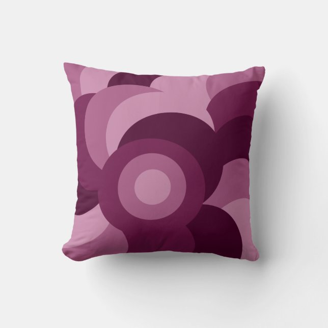 Modern Abstract purple and pink Geometric art Throw Pillow (Front)
