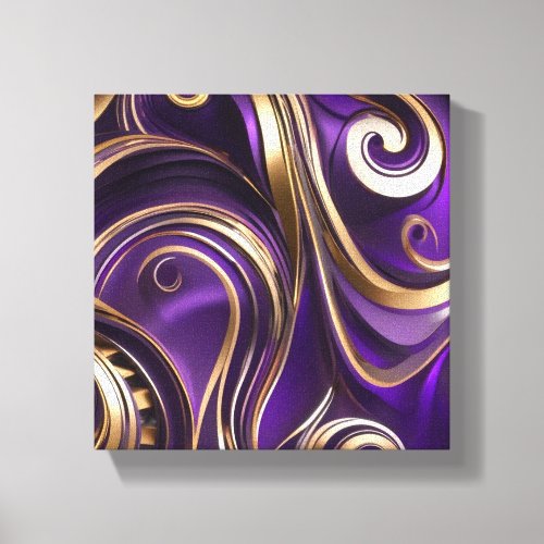 Modern Abstract Purple Canvas Wall Art 