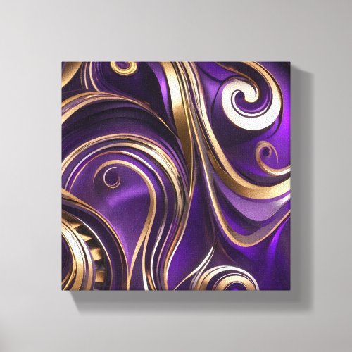 Modern Abstract Purple Canvas Wall Art 