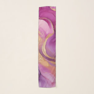 Modern Abstract-Purple Pink and Gold- Scarf