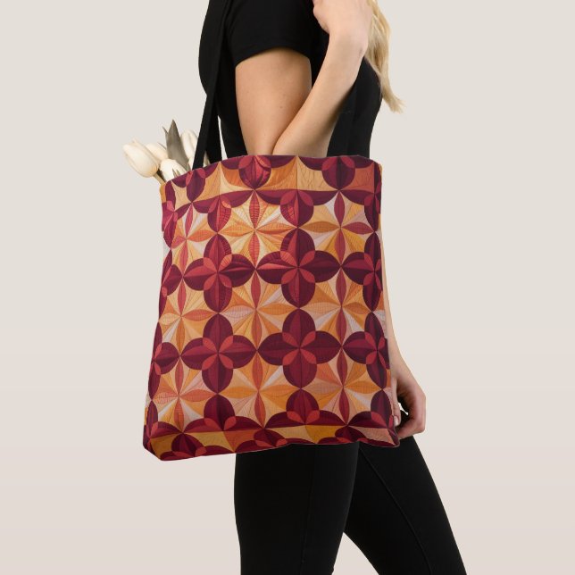 Modern Abstract Quilt,Crossbody Bags Interlocking  (Close Up)