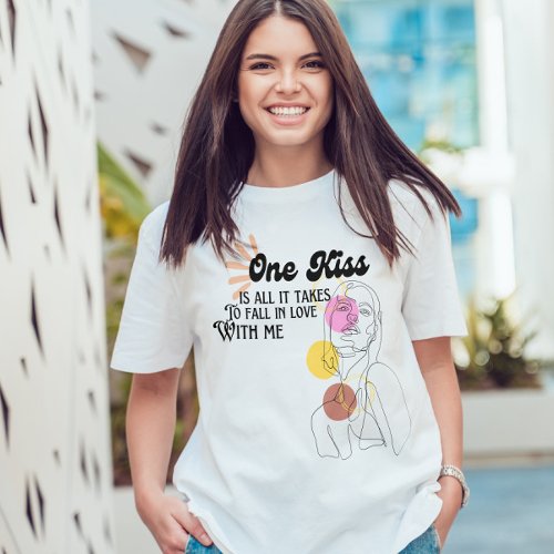 Modern Abstract Quote about musci and love graphic T_Shirt