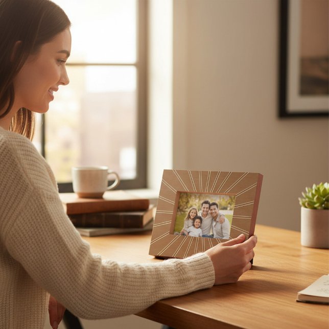 Modern Abstract Rays Laser Etched Picture Frame Engraved Frames (Creator Uploaded)