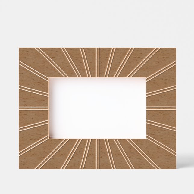 Modern Abstract Rays Laser Etched Picture Frame Engraved Frames (Front)