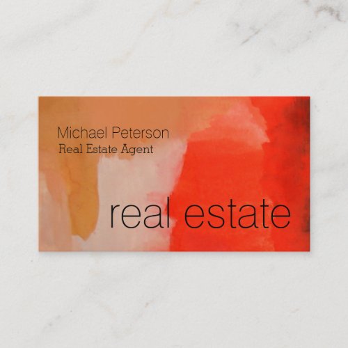 Modern Abstract Real Estate Agent Business Card