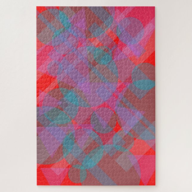 Modern Abstract Red 002 Jigsaw Puzzle (Vertical)