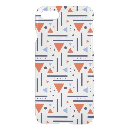 Modern Abstract Red and Blue Geometric Pattern iPhone SE87 Case
