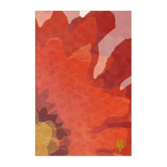 Modern Abstract Red Flower Paint Acrylic Print