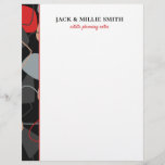 Modern Abstract Red, Gray and Black Important Lett Letterhead<br><div class="desc">Letterhead with an edge of beautiful abstract design coordinates with other products for the organization of important family papers. You could keep or remove the two lines of text and just run this through your printer or keep them when you do so. Add a 3-hole punch if placing in a...</div>