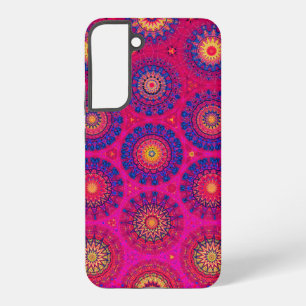 Modern Abstract Red Purple Yellow Geometric Samsung Galaxy S22+ Case