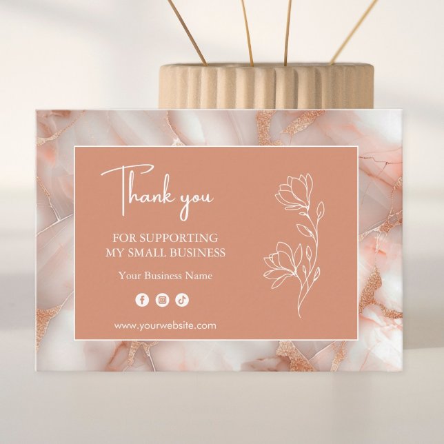 Modern Abstract Rose Gold Business Card (Creator Uploaded)