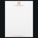 Modern Abstract Rose Gold Floral Logo Wellness Letterhead<br><div class="desc">Coordinates with the Modern Abstract Rose Gold Floral Logo Wellness Business Card Template by 1201AM. A modern, abstract floral motif is centered on a square of faux rose gold for a unique logo on this personalized letterhead. Created to represent harmony and balance, this design can work for a variety of...</div>