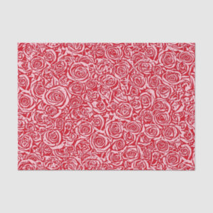 Modern Abstract Rose Pattern, Rose Red and Pink Tissue Paper