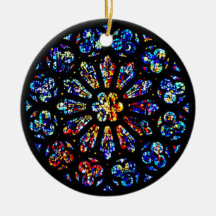 Modern/Abstract Rose Window Christmas ornament