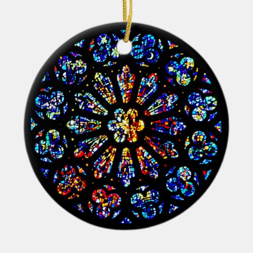 ModernAbstract Rose Window Christmas ornament