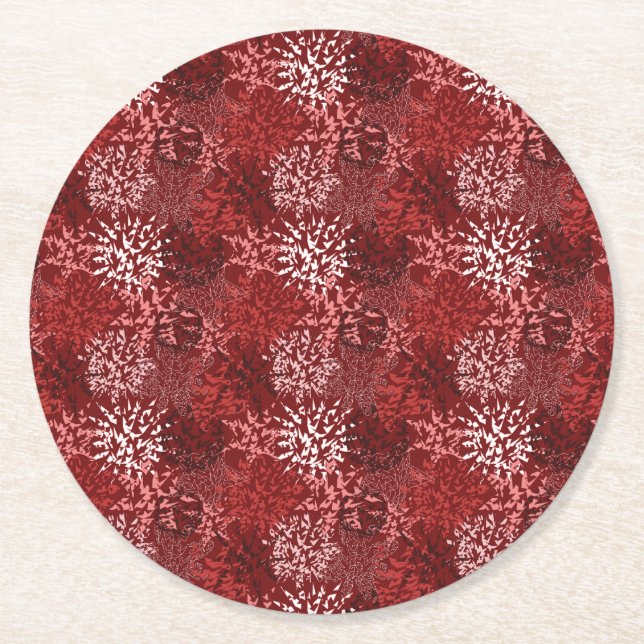 Modern Abstract Round Paper Coaster (Front)