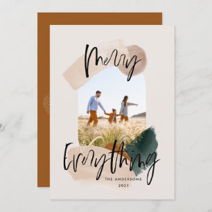 Modern abstract rust photo arch Christmas holiday Announcement