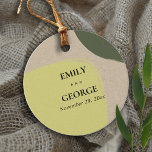 MODERN ABSTRACT RUSTIC KRAFT LIME GREEN WEDDING FAVOR TAGS<br><div class="desc">If you need any further customisation please feel free to message me on yellowfebstudio@gmail.com.</div>