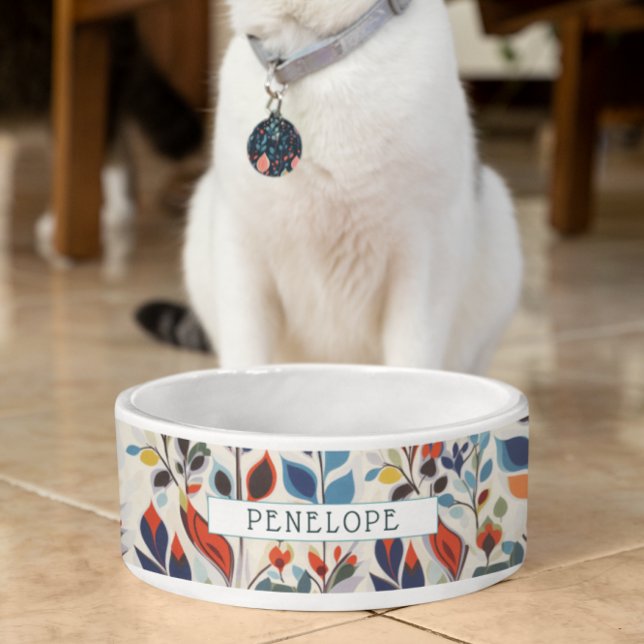 Modern Abstract Scandinavian Floral | Monogram Bowl (Creator Uploaded)