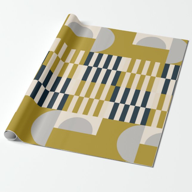 Modern abstract seamless geometric pattern with se wrapping paper (Unrolled)