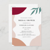 Modern abstract shapes Bridal shower invitation Postcard (Front/Back)