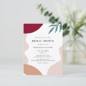 Modern abstract shapes Bridal shower invitation Postcard (Standing Front)
