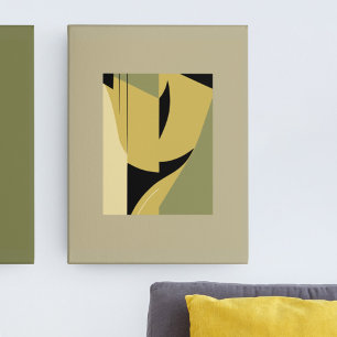 Modern Abstract Shapes in Earthy Tones Set I Poster