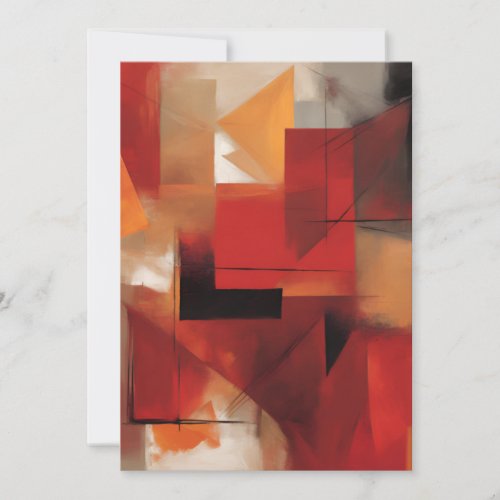 Modern Abstract Shapes Painting Colorful Art Holiday Card