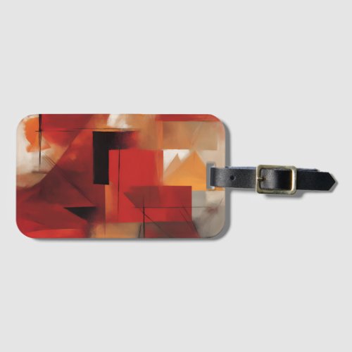 Modern Abstract Shapes Painting Colorful Art Luggage Tag