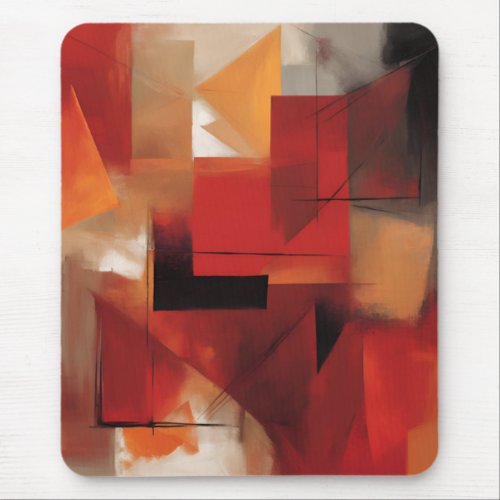 Modern Abstract Shapes Painting Colorful Art Mouse Pad