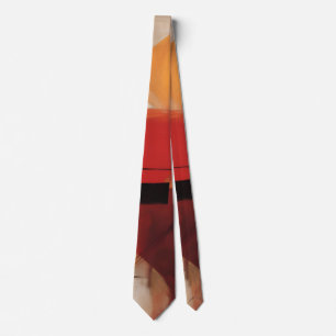 Modern Abstract Shapes Painting Colorful Art Neck Tie