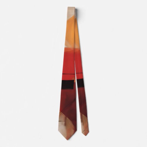 Modern Abstract Shapes Painting Colorful Art Neck Tie